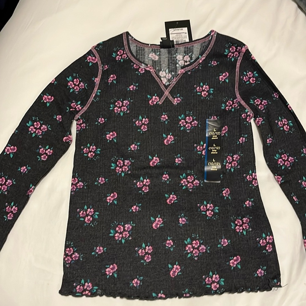 Art classs girls floral top